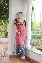 PRINTED RAYON WITH KUTCHI GAMTHI WORK (KURTI)
