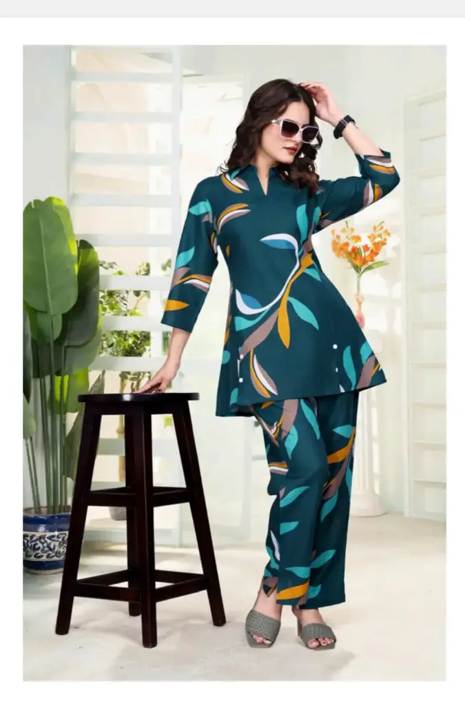 SLUB PRINT FABRIC (EV24-566)B.GREEN