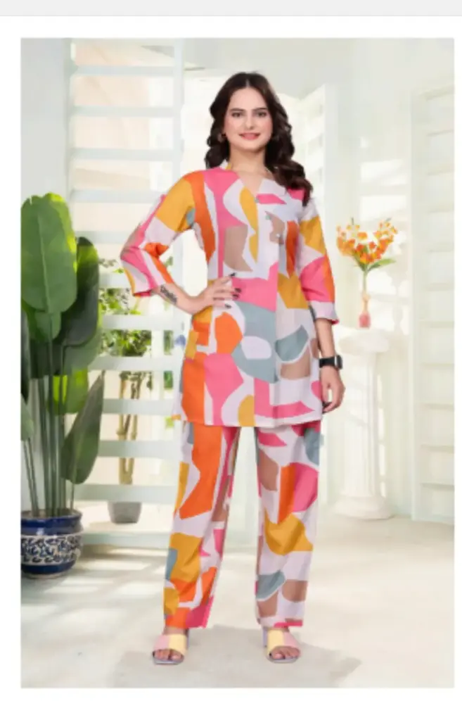 MAGIC SLUB PRINT FABRIC (CO-RD SETS)