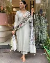 EMBROIDERED CHANDERI SILK KURTA SETS