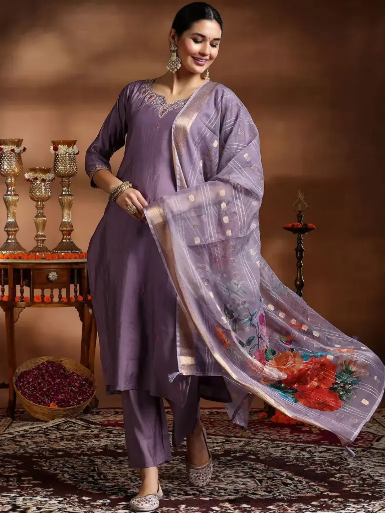 VISCOSE KURTA & ORGANZA DUPATTA