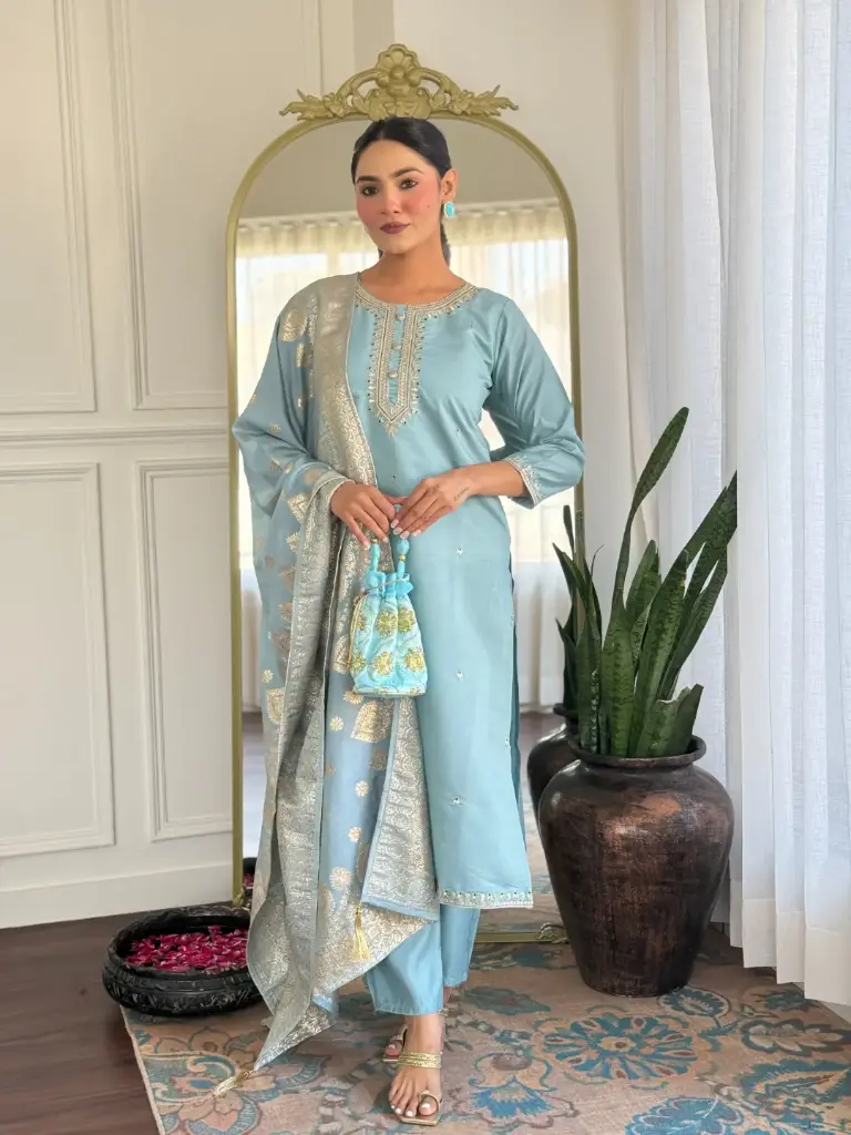 CHANDERI VISCOSE KURTA SETS