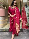 VISCOSE CHANDERI KURTA SETS
