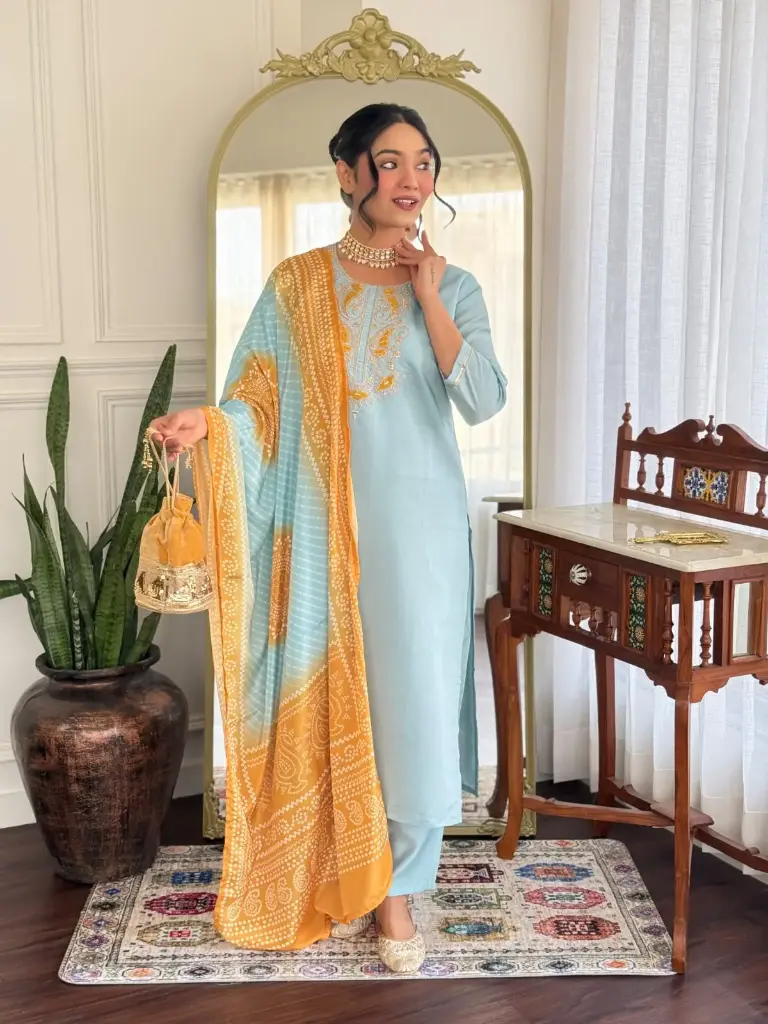 CHANDERI SILK KURTA SETS