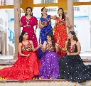 GEORGETTE  & GAMTHI WORK GOWN