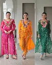 LEHRIYA PRINT KURTI  WITH KUTCHI PATCHEWORK