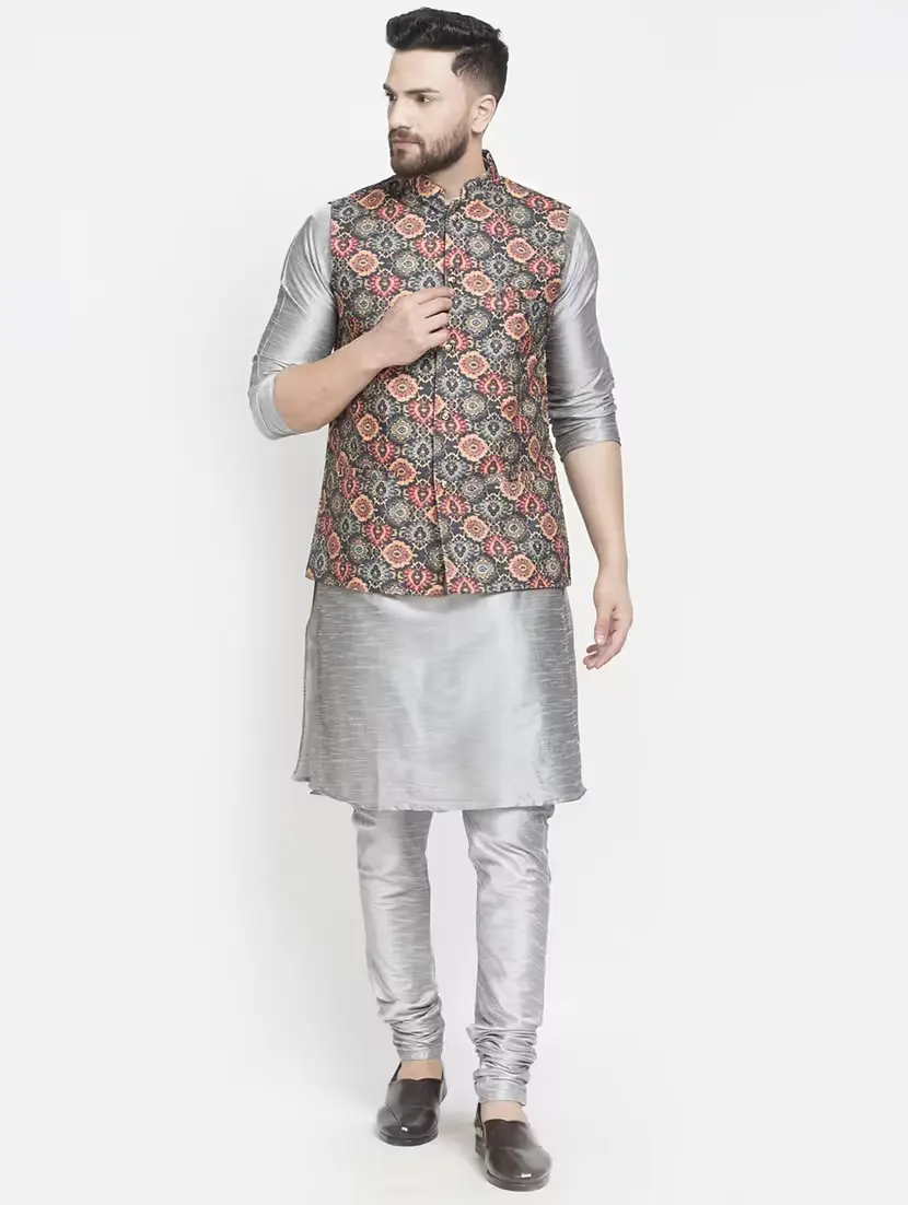 Kurta Set With Nehru Jacket