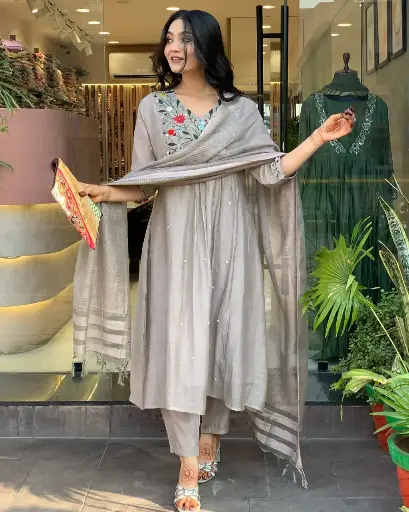 Chinon Kurta & Bhagalpuri Dupatta