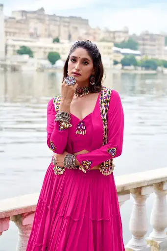 PURE RAYON (LEHNGA,BLOUSE & KOTI)